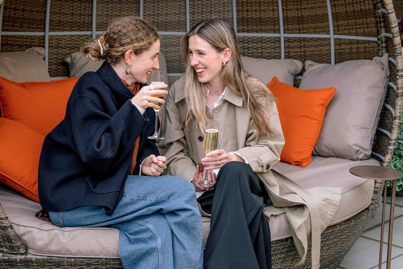Drinks in courtyard at Francis Hotel Spa